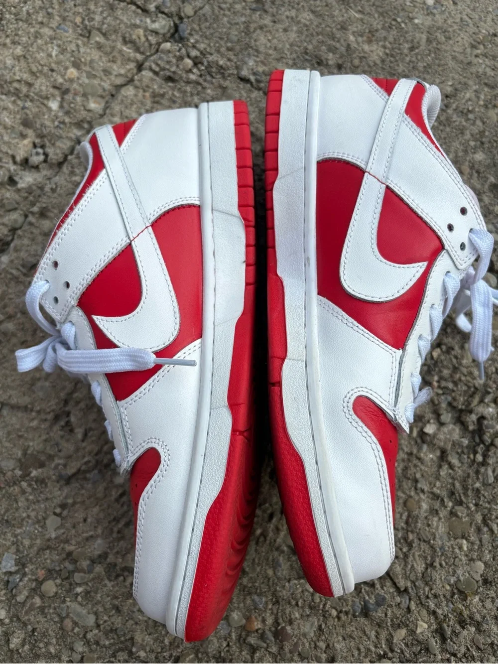 Nike mens Red and White Low-Top Sneakers - Classic Colorblock